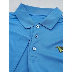 CBUK Mens Golf Polo Shirt Large Blue Performance Short Sleeve